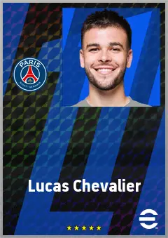 Lucas Chevalier eFootball 2026 player card, 77 OVR GK