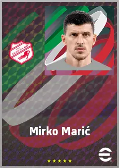 Mirko Marić eFootball 2026 player card, 72 OVR CF