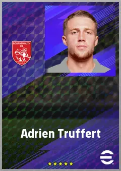Adrien Truffert eFootball 2026 player card, 76 OVR LB
