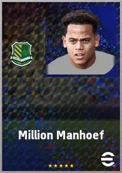 Million Manhoef eFootball 2026 player card, 72 OVR RWF