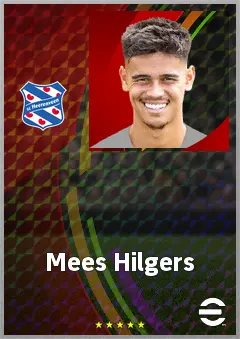 Mees Hilgers eFootball 2026 player card, 71 OVR CB