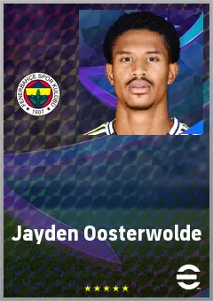 Jayden Oosterwolde eFootball 2026 player card, 75 OVR CB