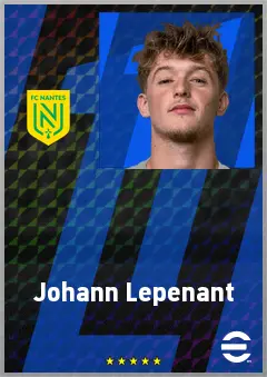 Johann Lepenant eFootball 2026 player card, 72 OVR DMF
