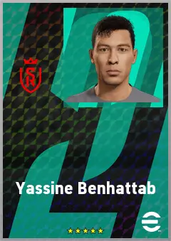 Yassine Benhattab eFootball 2026 player card, 68 OVR RWF