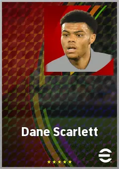 Dane Scarlett eFootball 2026 player card, 70 OVR CF
