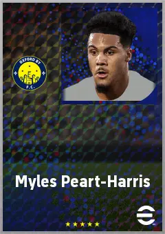 Myles Peart-Harris eFootball 2026 player card, 68 OVR AMF