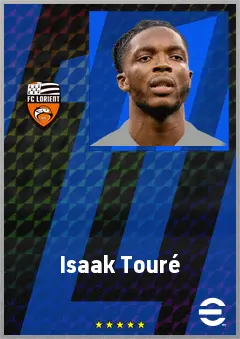Isaak Touré eFootball 2026 player card, 71 OVR CB