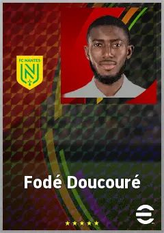 Fodé Doucouré eFootball 2026 player card, 69 OVR RB