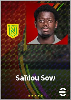 Saïdou Sow eFootball 2026 player card, 70 OVR CB