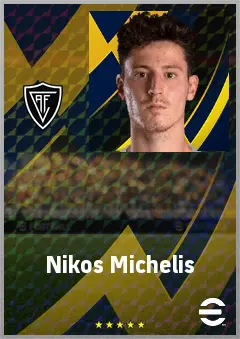 Nikos Michelis eFootball 2026 player card, 69 OVR CB