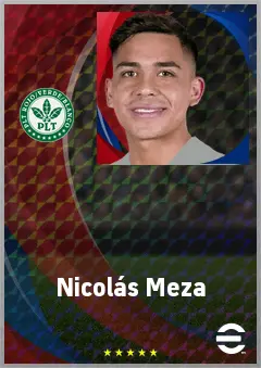 Nicolás Meza eFootball 2026 player card, 66 OVR DMF