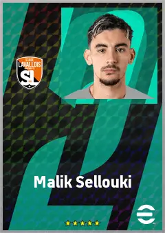 Malik Sellouki eFootball 2026 player card, 67 OVR AMF