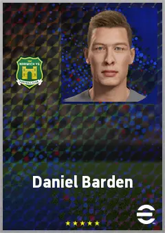 Daniel Barden eFootball 2026 player card, 68 OVR GK