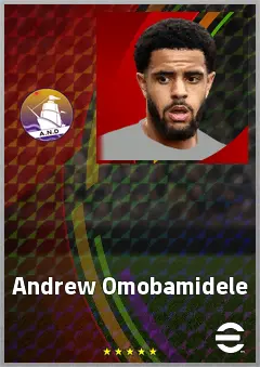 Andrew Omobamidele eFootball 2026 player card, 72 OVR CB