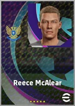 Reece McAlear eFootball 2026 player card, 68 OVR CMF
