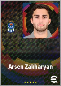 Arsen Zakharyan eFootball 2026 player card, 71 OVR AMF
