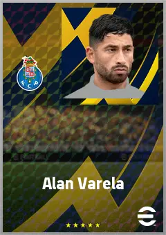 Alan Varela eFootball 2026 player card, 76 OVR DMF