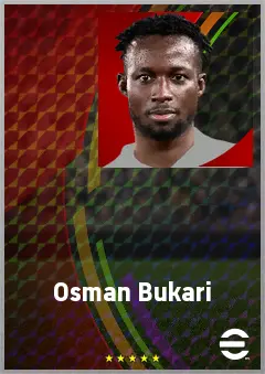 Osman Bukari eFootball 2026 player card, 73 OVR RWF