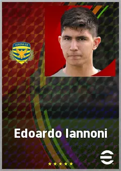 Edoardo Iannoni eFootball 2026 player card, 69 OVR CMF