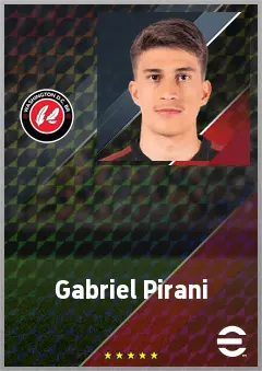 Gabriel Pirani eFootball 2026 player card, 74 OVR AMF