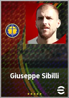 Giuseppe Sibilli eFootball 2026 player card, 71 OVR CF
