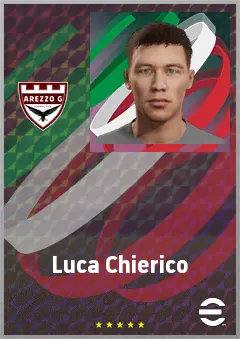 Luca Chierico eFootball 2026 player card, 68 OVR CMF