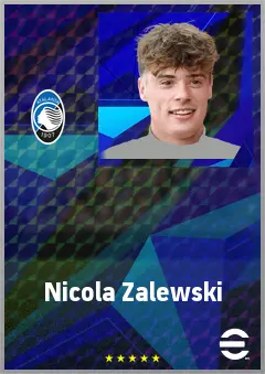 Nicola Zalewski eFootball 2026 player card, 76 OVR LMF