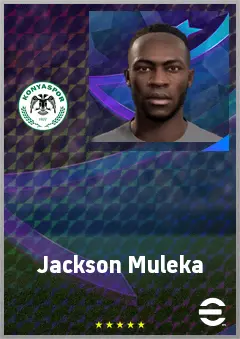 Jackson Muleka eFootball 2026 player card, 72 OVR CF