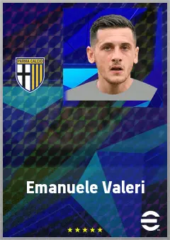 Emanuele Valeri eFootball 2026 player card, 73 OVR LB