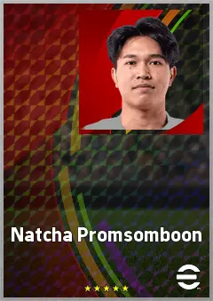 Natcha Promsomboon eFootball 2026 player card, 61 OVR DMF