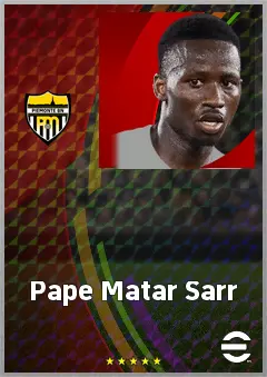 Pape Matar Sarr eFootball 2026 player card, 75 OVR CMF