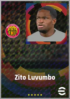 Zito Luvumbo eFootball 2026 player card, 73 OVR RWF