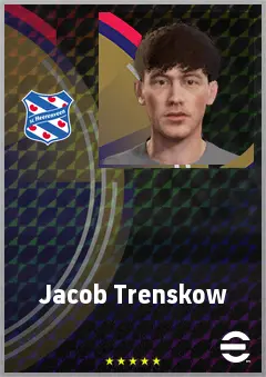 Jacob Trenskow eFootball 2026 player card, 71 OVR RMF