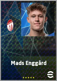 Mads Enggård eFootball 2026 player card, 68 OVR CMF