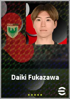 Fukazawa Daiki eFootball 2026 player card, 68 OVR LMF
