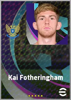 Kai Fotheringham eFootball 2026 player card, 68 OVR RWF