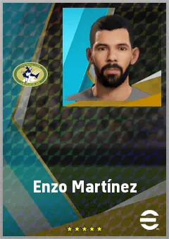 Enzo Martínez eFootball 2026 player card, 75 OVR CB