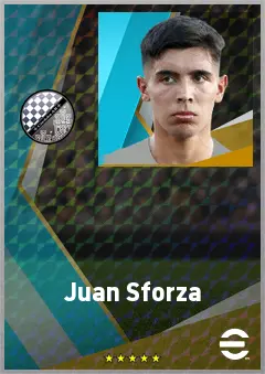 Juan Sforza eFootball 2026 player card, 72 OVR DMF