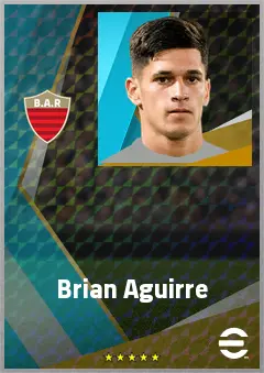 Brian Aguirre eFootball 2026 player card, 72 OVR LWF