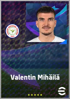 Valentin Mihăilă eFootball 2026 player card, 70 OVR LWF