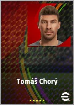 Tomáš Chorý eFootball 2026 player card, 71 OVR CF