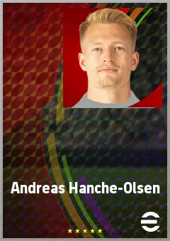 Andreas Hanche-Olsen eFootball 2026 player card, 72 OVR CB