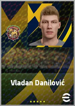Vladan Danilović eFootball 2026 player card, 70 OVR DMF