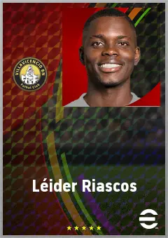 Léider Riascos eFootball 2026 player card, 70 OVR RB
