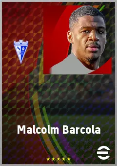 Malcolm Barcola eFootball 2026 player card, 65 OVR GK