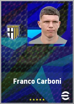 Franco Carboni eFootball 2026 player card, 68 OVR LB