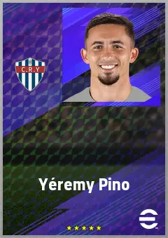 Yéremy Pino eFootball 2026 player card, 77 OVR SS