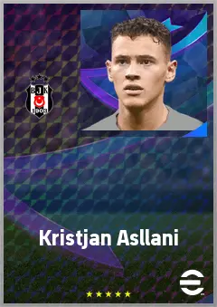 Kristjan Asllani eFootball 2026 player card, 73 OVR DMF