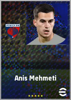 Anis Mehmeti eFootball 2026 player card, 71 OVR LWF