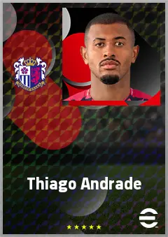 Thiago Andrade eFootball 2026 player card, 72 OVR LWF
